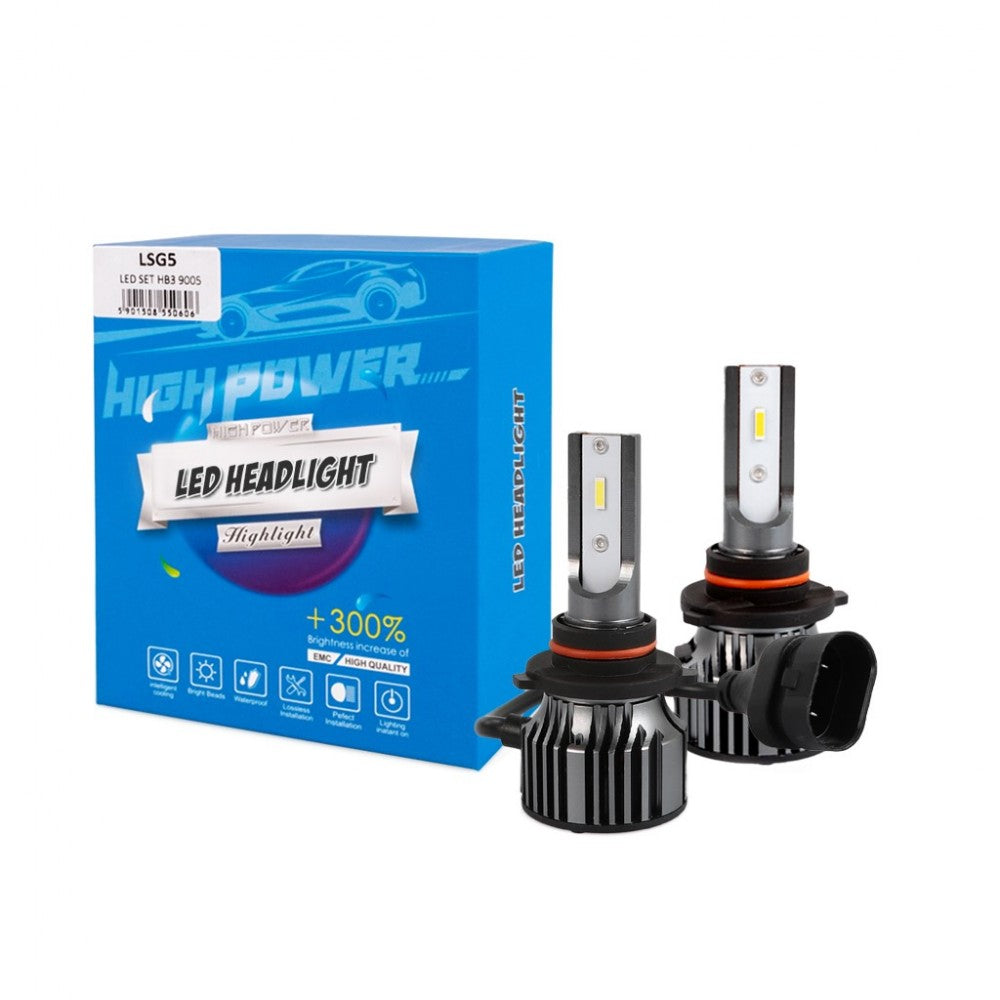 HΒ3 9005 12>24V 6.500K 5.000lm 50W CSP1860 LED LSG SERIES +300% KIT M-TECH - 2 ΤΕΜ.