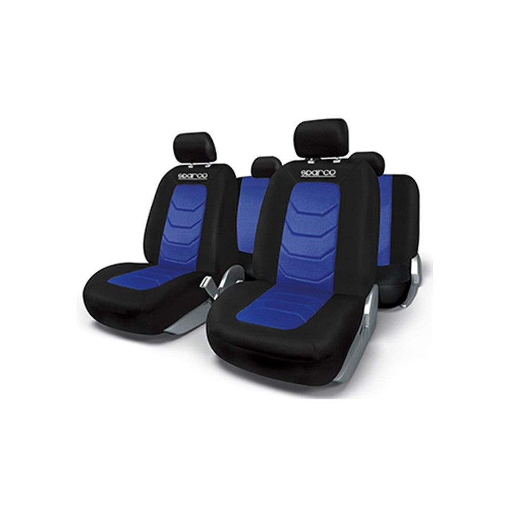Καλυμματα Καθισμάτων Πλήρες Sparco Polyester Mesh Spc1019Az Μαύρο-Μπλε